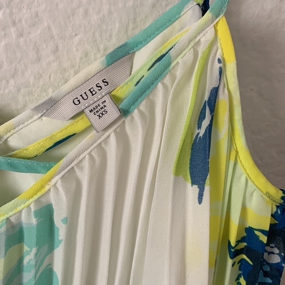 Guess Pleated Chiffon Mini Dress - Picture 3 of 10